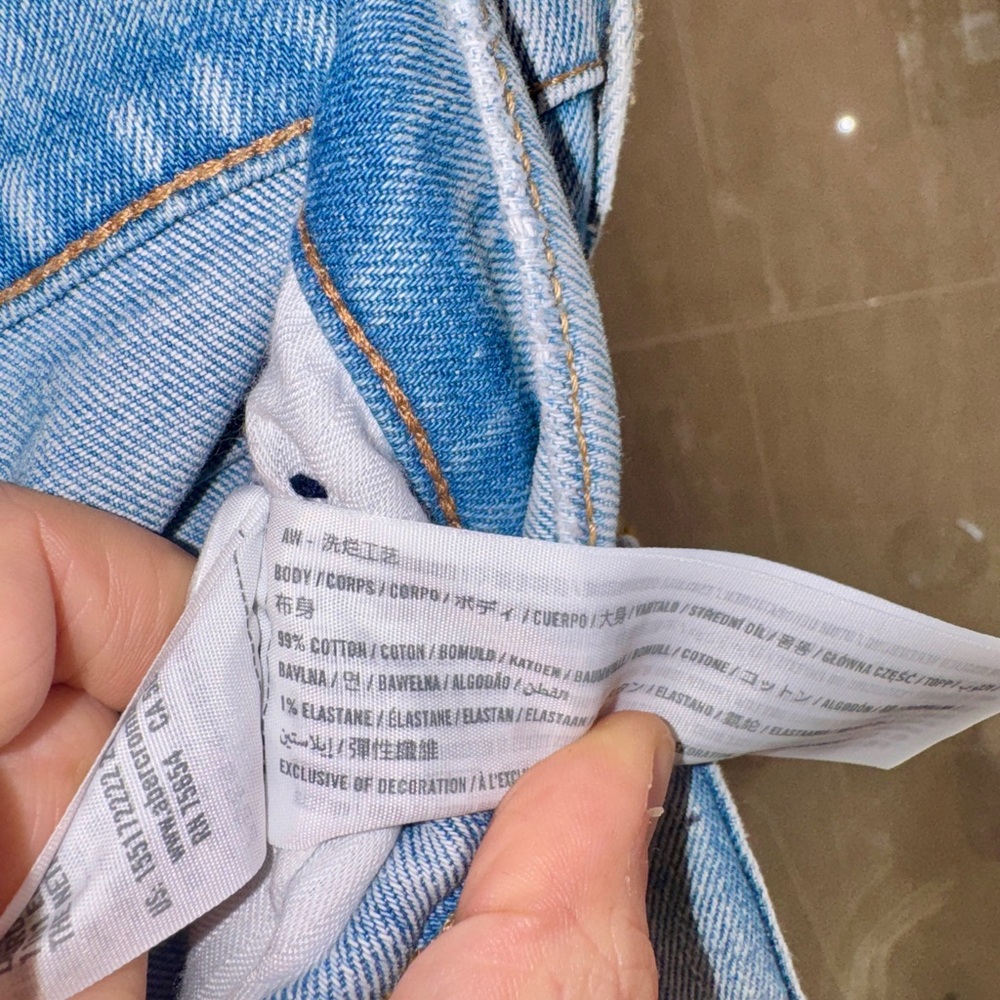 Abercrombie & Fitch High-Rise Light Wash Ankle Straight Jeans- Size 28 - Picture 13 of 15